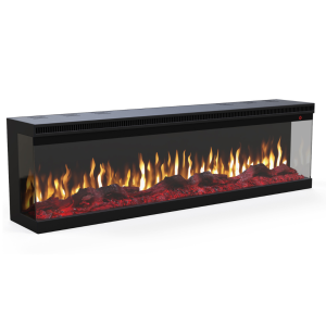 Platina driezijdige haard 3d met warmte