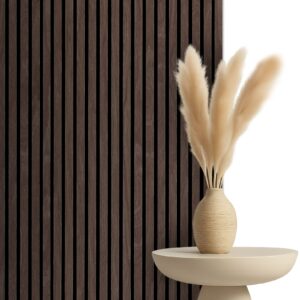 akoestische wandpanelen eiken dark walnoot