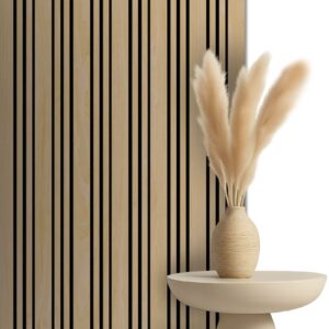 akoestische wandpanelen tripple naturel brede houten panelen